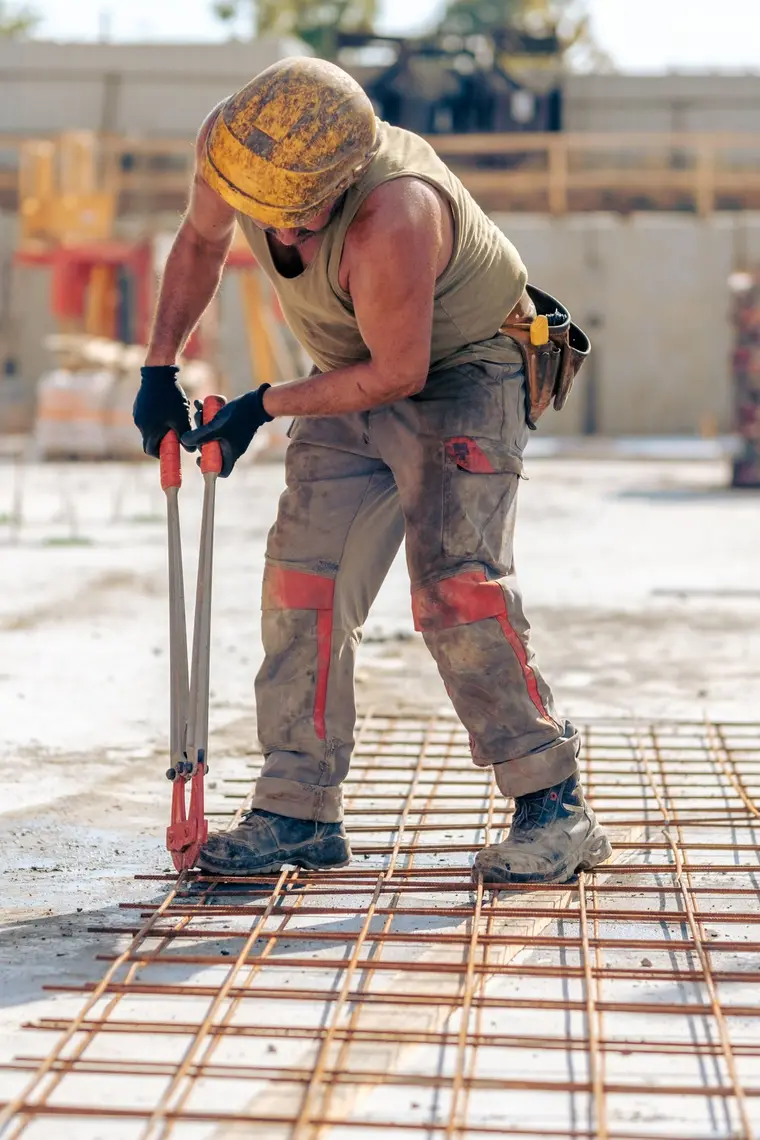 Reportage photo au sol sur un chantier