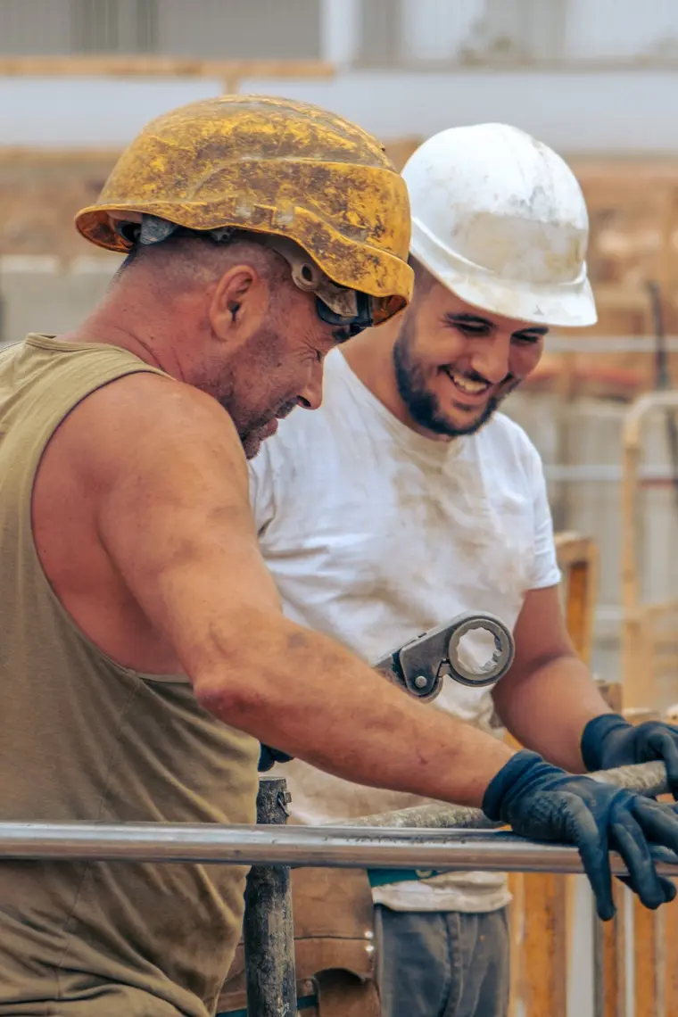 Reportage photo au sol sur un chantier