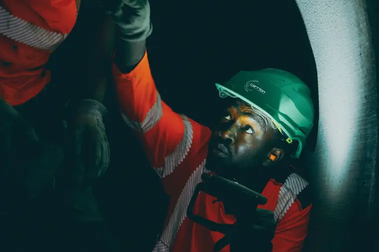 Reportage photo au sol sur un chantier