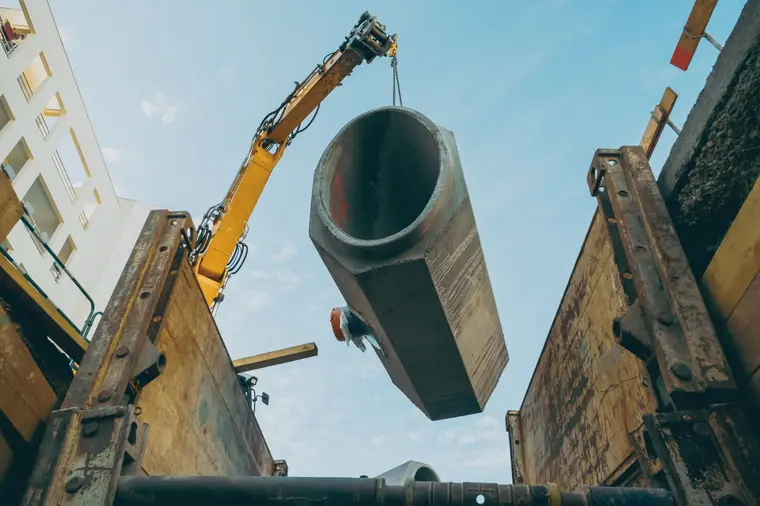Reportage photo au sol sur un chantier