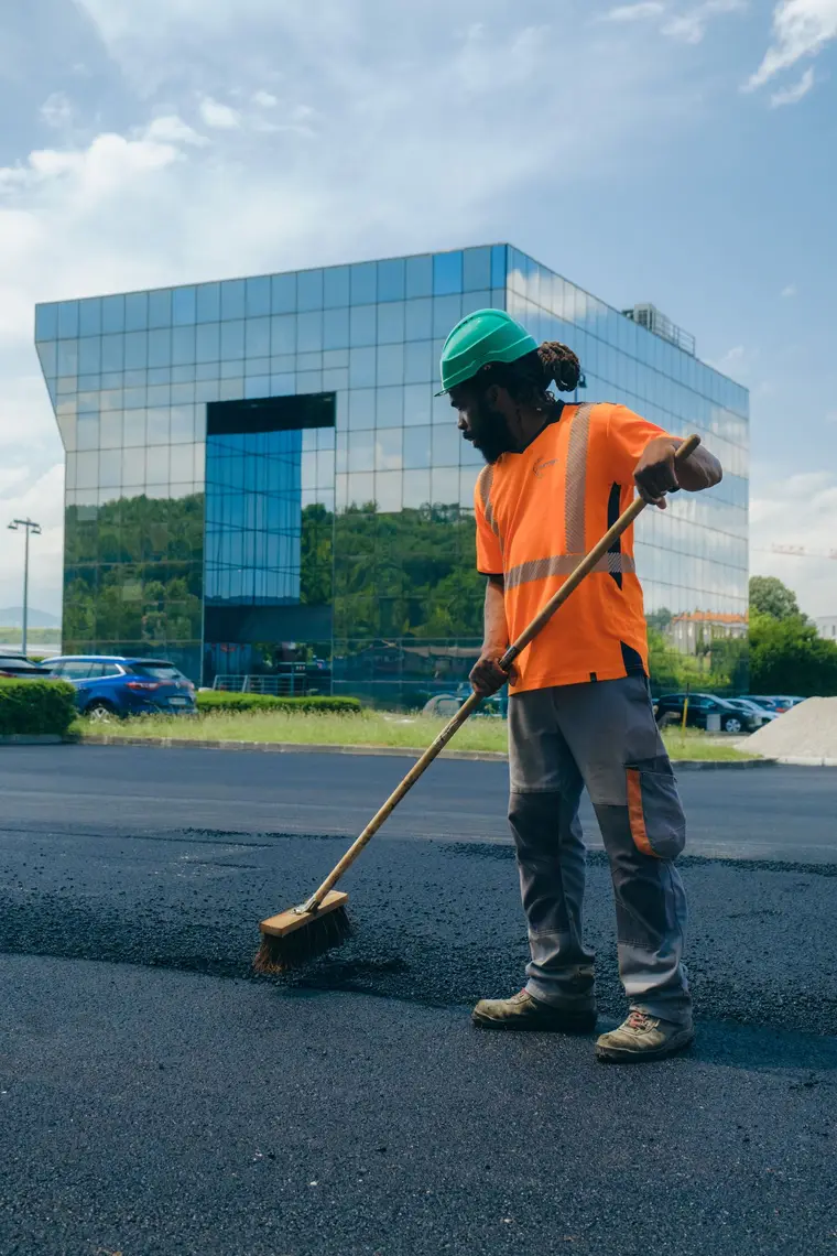 Reportage photo au sol sur un chantier