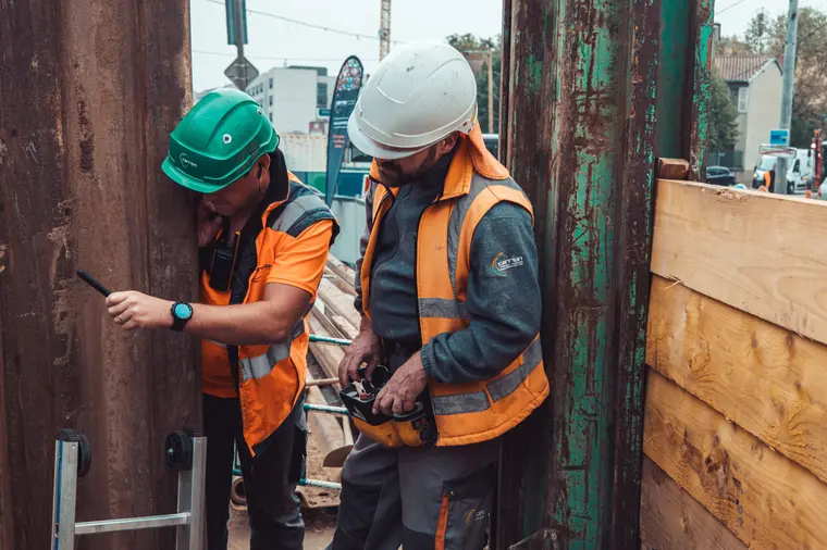 Reportage photo au sol sur un chantier