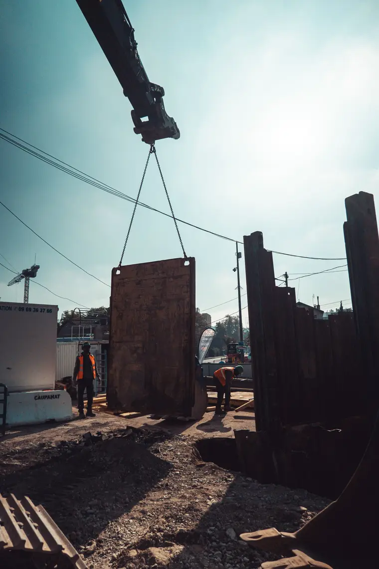 Reportage photo au sol sur un chantier