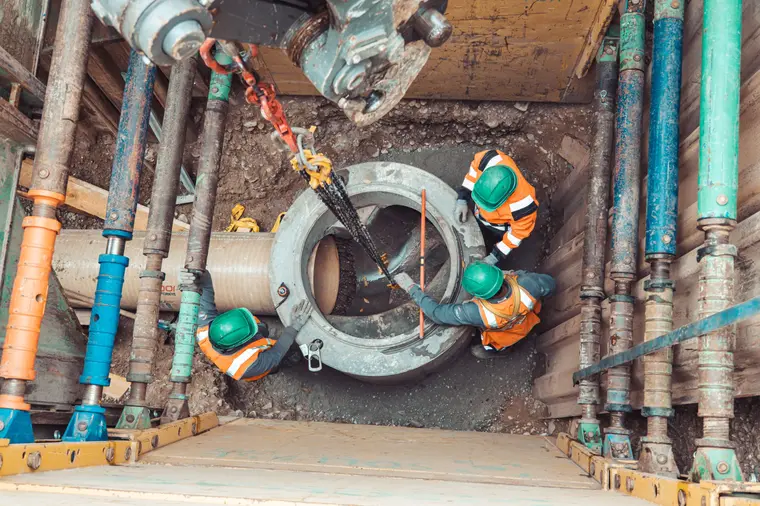 Reportage photo au sol sur un chantier