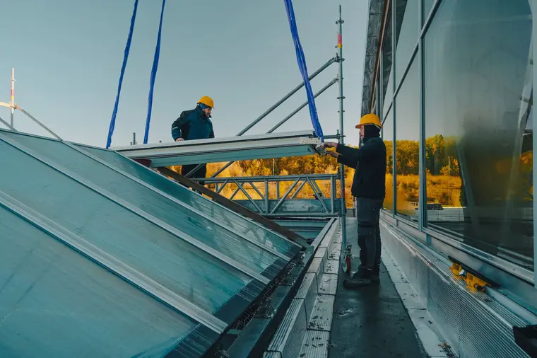 Reportage photo au sol sur un chantier